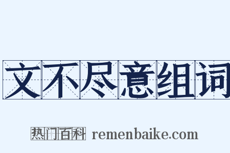 文不尽意组词是什么意思的图片